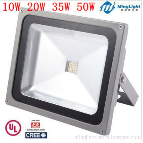 2013 Hot-Sale LED Flood Light 50W 30W 20W 10W UL cUL Dlc E349562 CREE Chip & Meanwell Driver
